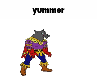 Lion Cartoon With Yummer Sticker