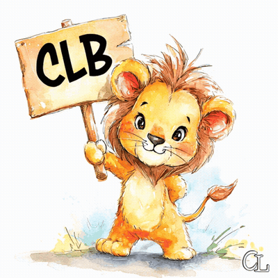 Lion Cub Holding CLB Sign GIF