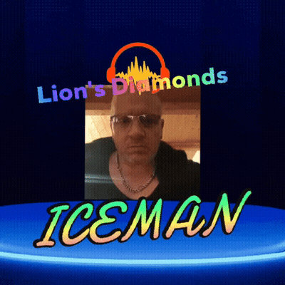Lion Diamonds Iceman Logo With Man's Face GIF