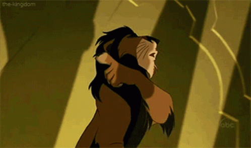 Lion Hugging Another Lion GIF