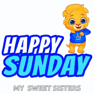 Lion In Blue Happy Sunday Shirt GIF