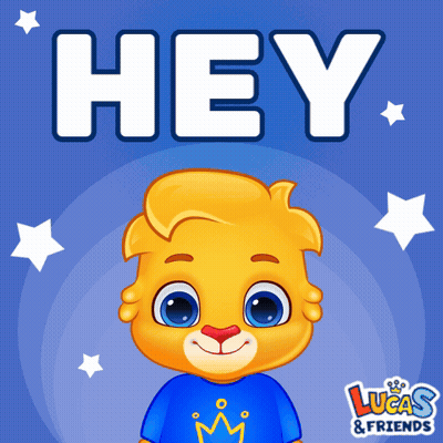 Lion In Blue Shirt With Crown GIF