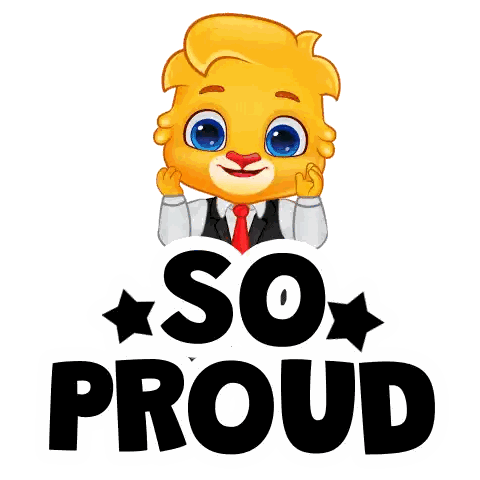 Lion In Suit Proud Sticker