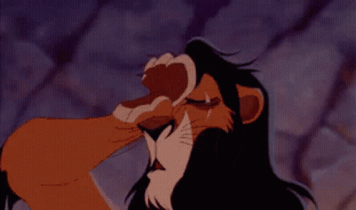 Lion King Character Covering Face With Paw GIF