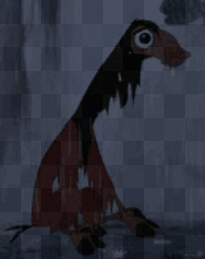 Lion King Character Standing In Rain GIF