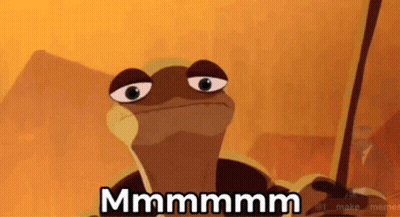 Lion King Frog Holding Sword Saying Mmmm GIF