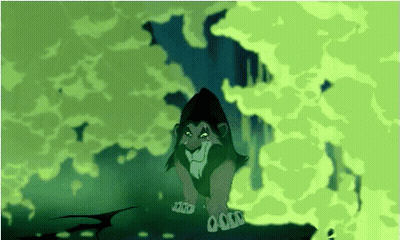 Lion King Lion In Green Fog GIF