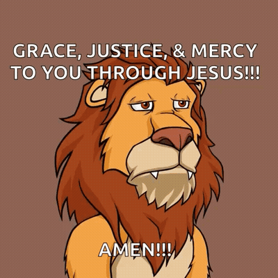 Lion Making Heart Sending Love Grace Justice Mercy Through Jesus GIF