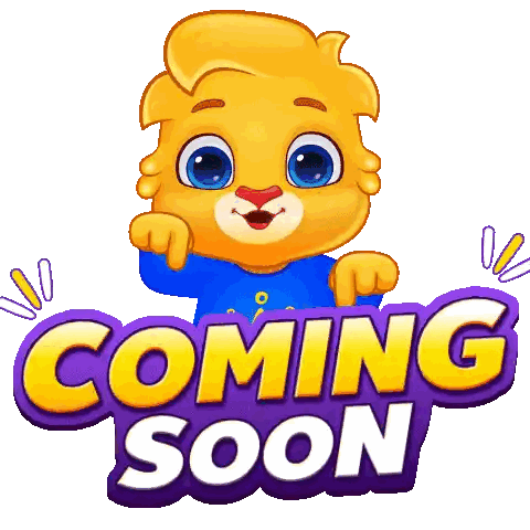 Lion Pointing At Coming Soon Sign Sticker