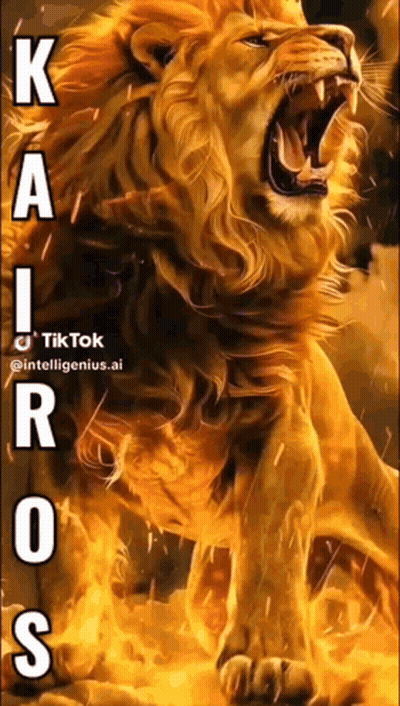 Lion Running From Bull With Facebook Like Button