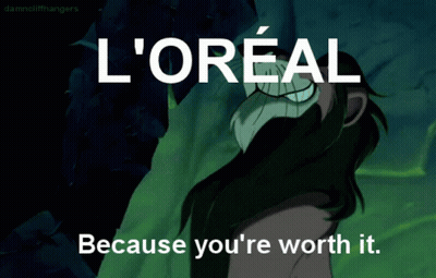 Lion Saying L'Oreal Because You're Worth It GIF