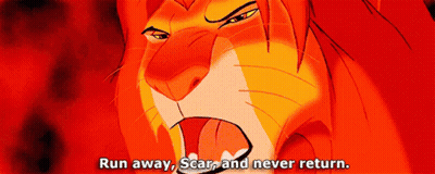 Lion Saying Run Away Scar And Never Return GIF