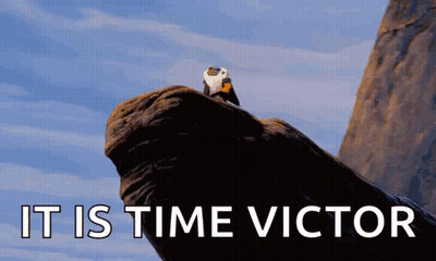 Lion Sitting On Rock It Is Time Victor GIF