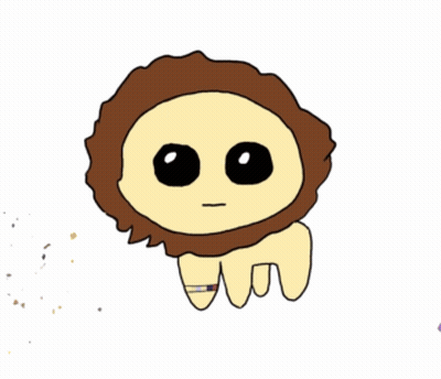 Lion Surrounded By Confetti GIF