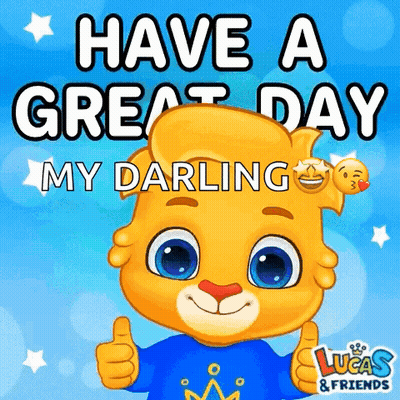 Lion Thumbs Up Have Great Day My Darling GIF