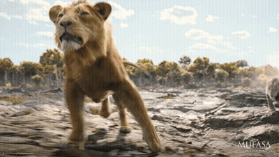 Lion With Mufasa Logo GIF