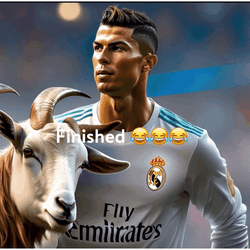 Lionel Messi And Cristiano Ronaldo Goat Finished GIF