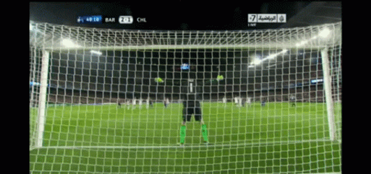 Lionel Messi Scoring Free Kick GIF