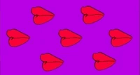 Lip Bite Red Lips Pattern Huh GIF