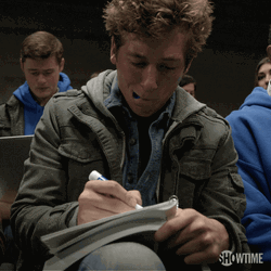 Lip Gallagher And Students Take Notes GIF