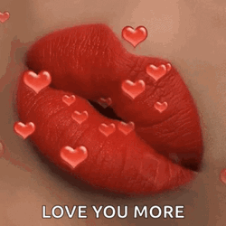 Lips Kissing Love You More GIF