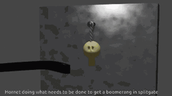 Liquid Ball Hit By A Boomerang GIF