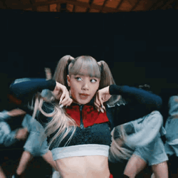 Lisa From Blackpink Touching Her Ponytails