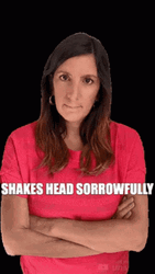 Lisa Johnson Sorrowful Shaking Head No GIF