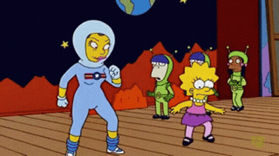 Lisa Simpson And Bart Simpson On Stage GIF