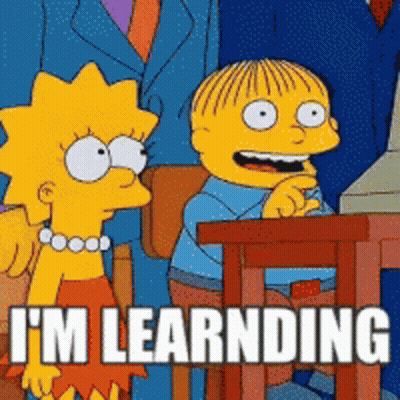 Lisa Simpson And Ralph Simpson Saying I'm Learning GIF