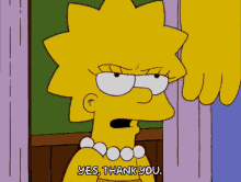 Lisa Simpson Angry Yes Thank You GIF
