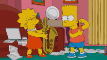 Lisa Simpson Bart Simpson Saxophone Music
