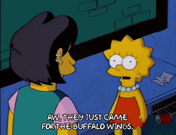 Lisa Simpson Came For Buffalo Wings GIF