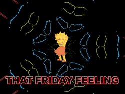 Lisa Simpson Dancing Friday Feeling GIF