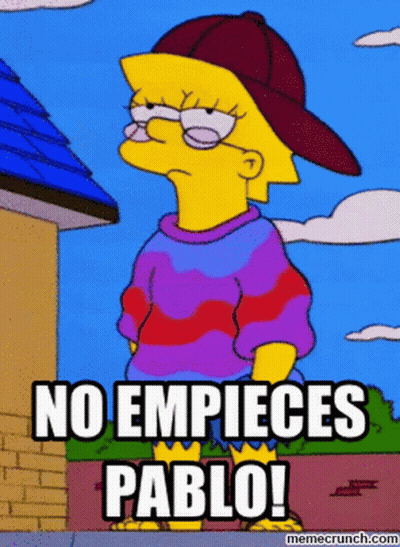 Lisa Simpson In Baseball Cap Says No Empieces Pablo GIF