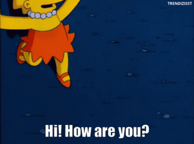 Lisa Simpson Saying Hi How Are You GIF