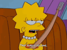 Lisa Simpson Seatbelt Talking Song Is Lame GIF