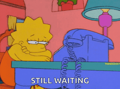 Lisa Simpson Sitting At Desk Talking On Phone GIF