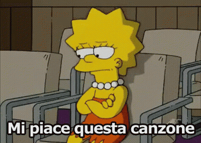 Lisa Simpson Sitting In Chairs Mi Piace Questa Canzone GIF