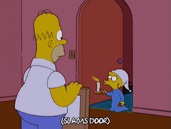 Lisa Simpson Slamming Door To Homer GIF