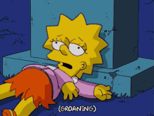 Lisa Simpson Snooze Sad Sleepy Groaning