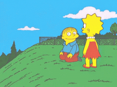 Lisa Simpson Standing Next To Ralph Simpson GIF