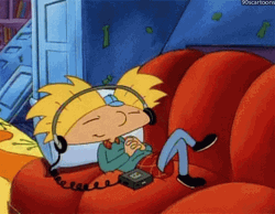 Listening To Music Hey Arnold Chilling GIF