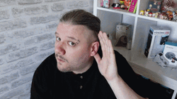 Listening Youtuber Alan Spicer GIF