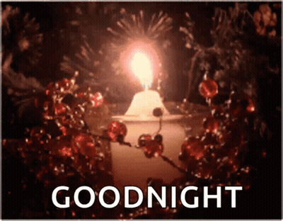 Lit Candle Saying Goodnight GIF