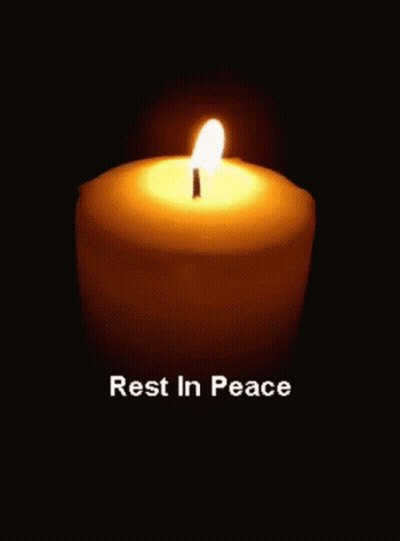 Lit Candle With Rest In Peace GIF