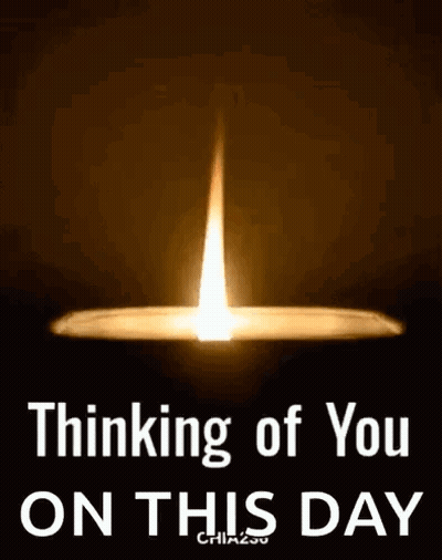 Lit Candle With Thinking Of You On This Day GIF