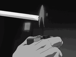 Lit Cigarette Animated Smoke GIF