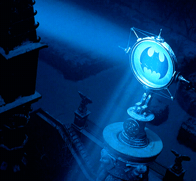 Lit Up Batman Logo GIF