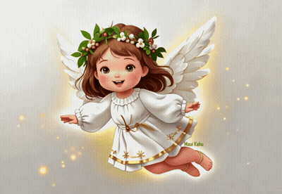 Little Angel With Wreath GIF
